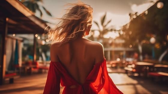 FEMME SEXY ROBE ROUGE